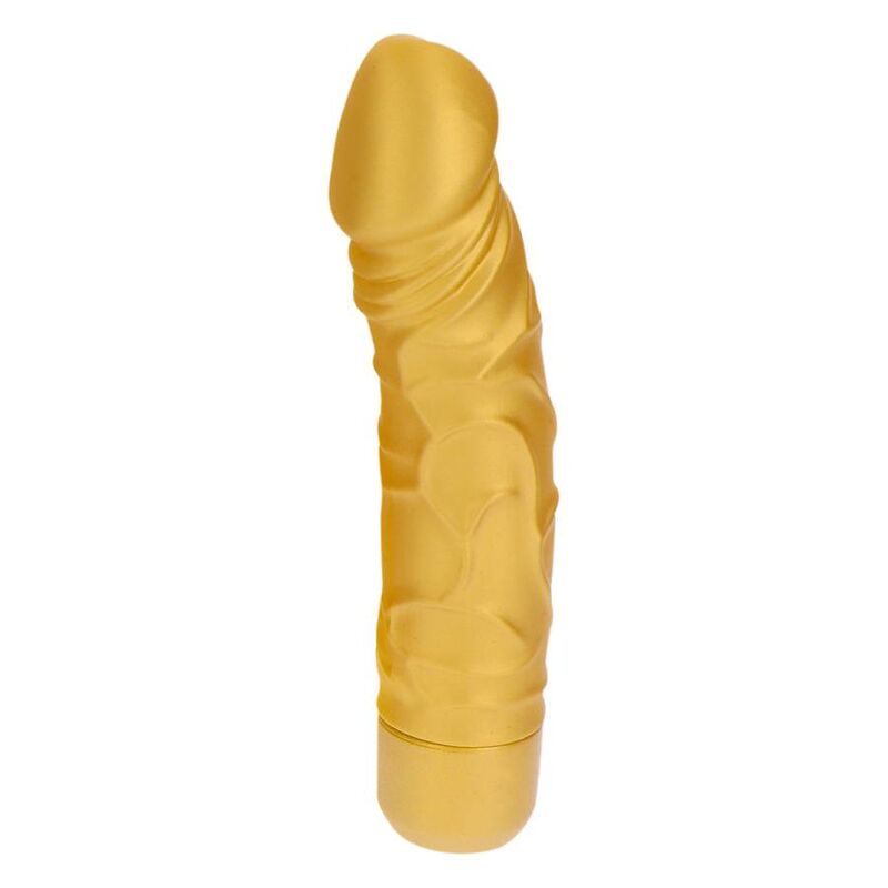 GET REAL - VIBRATORE ORIGINALE GOLD DICKER ORO - GET REAL | Lingerie Harness Boutique