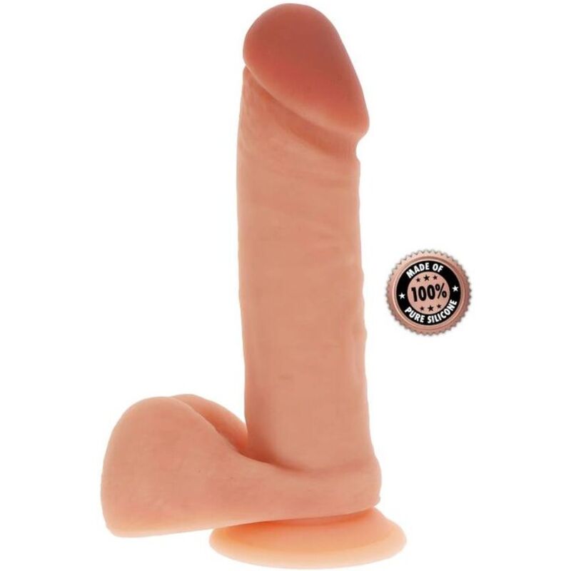 GET REAL - DILDO IN SILICONE 20,5 CM CON PALLE IN PELLE - GET REAL | Lingerie Harness Boutique
