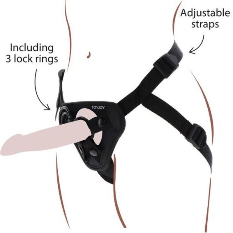 GET REAL - IMBRAGATURA CON CINTURINO NERA - GET REAL | Lingerie Harness Boutique