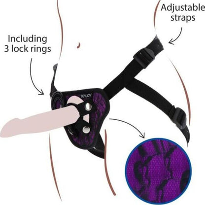 GET REAL - IMBRAGATURA IN PIZZO CON CINTURINO VIOLA - GET REAL | Lingerie Harness Boutique