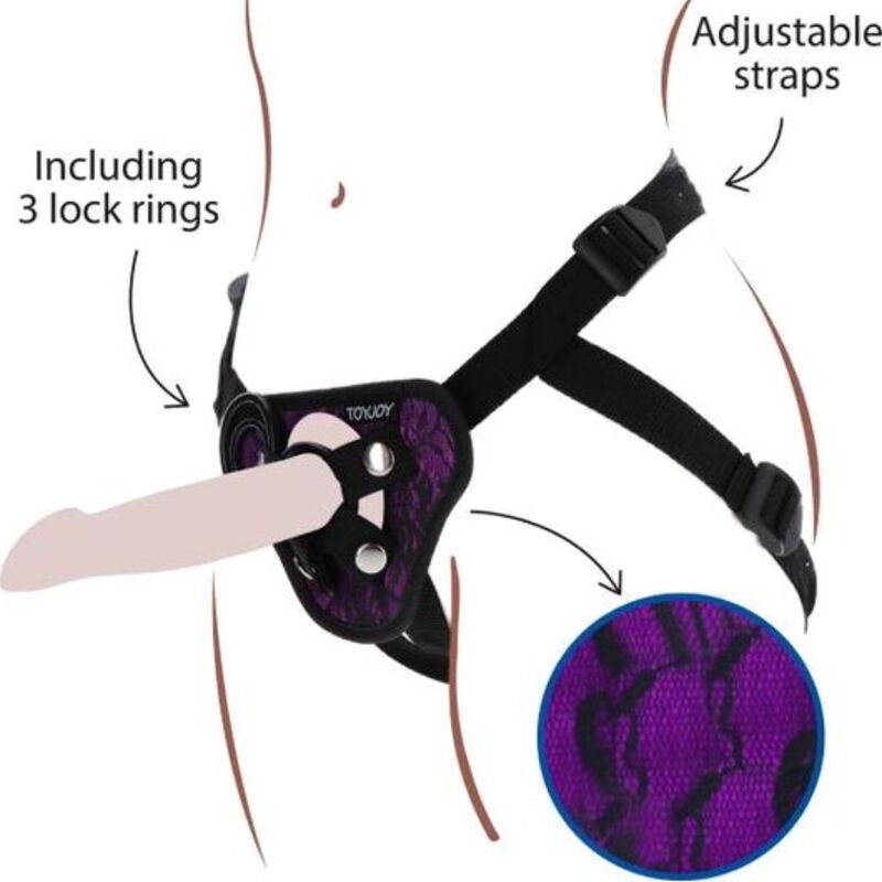 GET REAL - IMBRAGATURA IN PIZZO CON CINTURINO VIOLA - GET REAL | Lingerie Harness Boutique