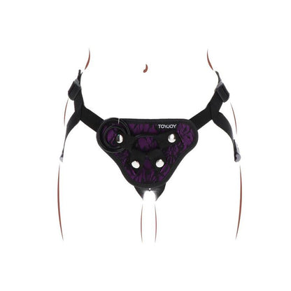 GET REAL - IMBRAGATURA IN PIZZO CON CINTURINO VIOLA - GET REAL | Lingerie Harness Boutique