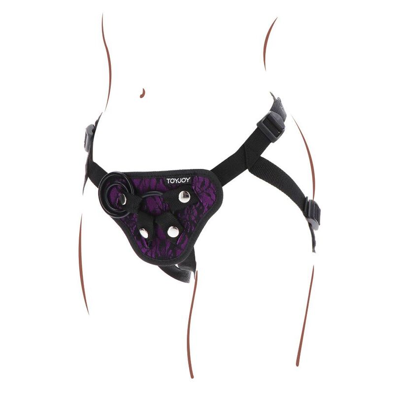 GET REAL - IMBRAGATURA IN PIZZO CON CINTURINO VIOLA - GET REAL | Lingerie Harness Boutique