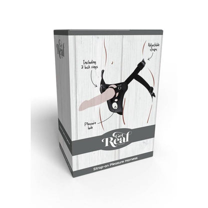 GET REAL - IMBRACATURA DA PIACERE CON CINTURINO NERA - GET REAL | Lingerie Harness Boutique