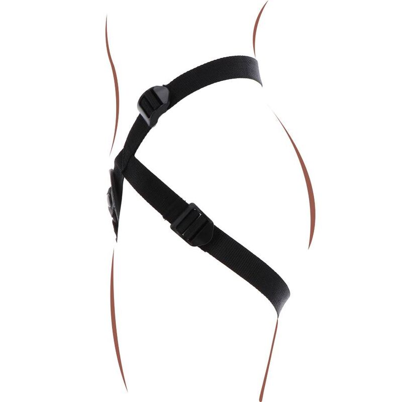 GET REAL - IMBRACATURA DA PIACERE CON CINTURINO NERA - GET REAL | Lingerie Harness Boutique