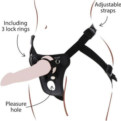GET REAL - IMBRACATURA DA PIACERE CON CINTURINO NERA - GET REAL | Lingerie Harness Boutique