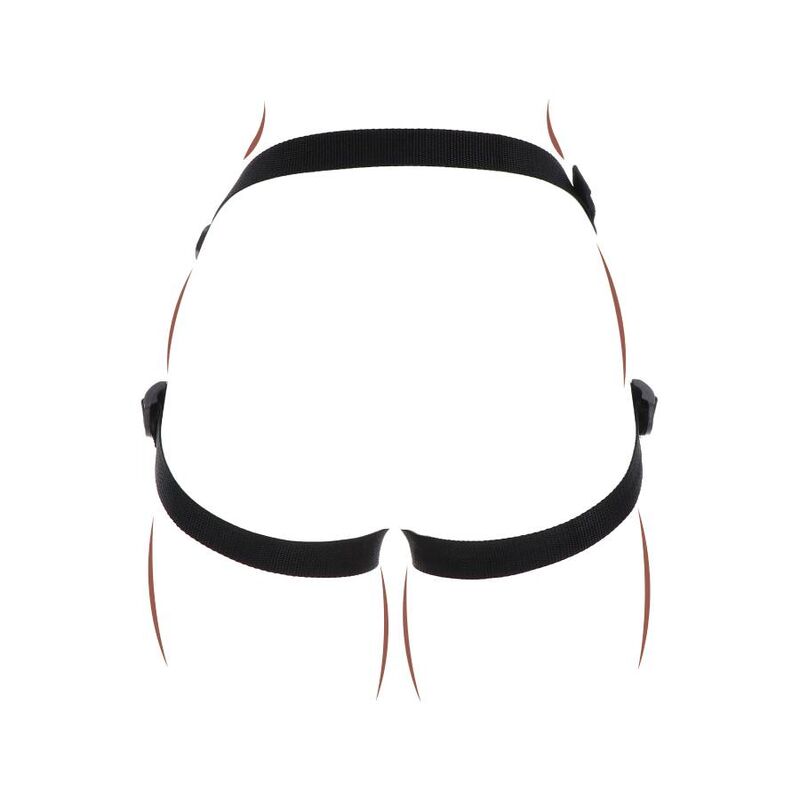 GET REAL - IMBRACATURA DA PIACERE CON CINTURINO NERA - GET REAL | Lingerie Harness Boutique