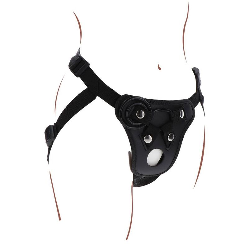 GET REAL - IMBRACATURA DA PIACERE CON CINTURINO NERA - GET REAL | Lingerie Harness Boutique