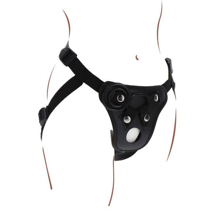 GET REAL - IMBRACATURA DA PIACERE CON CINTURINO NERA - GET REAL | Lingerie Harness Boutique