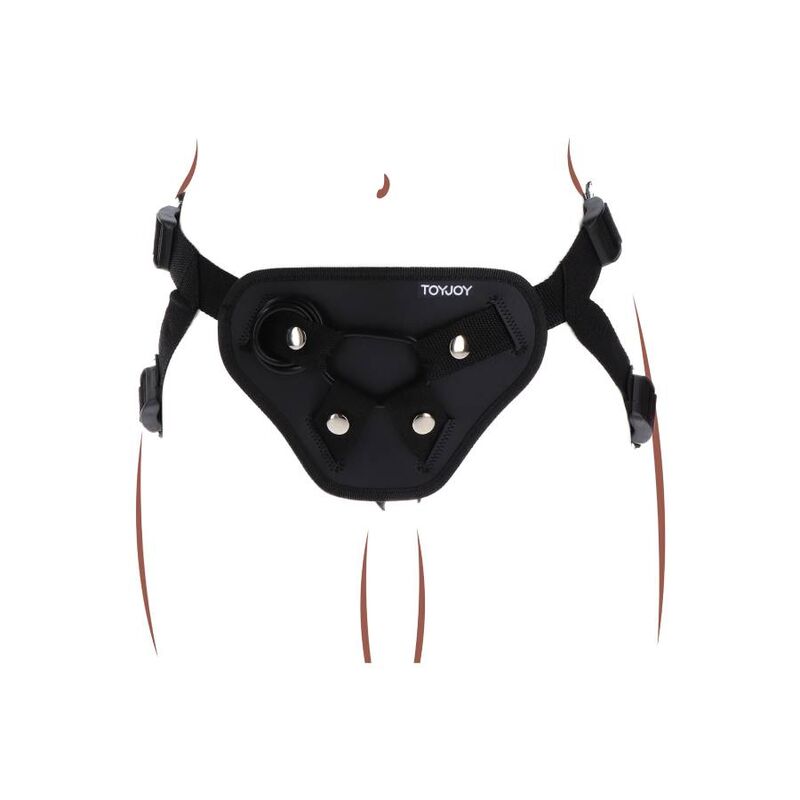 GET REAL - IMBRACATURA DELUXE CON CINTURINO NERO - GET REAL | Lingerie Harness Boutique