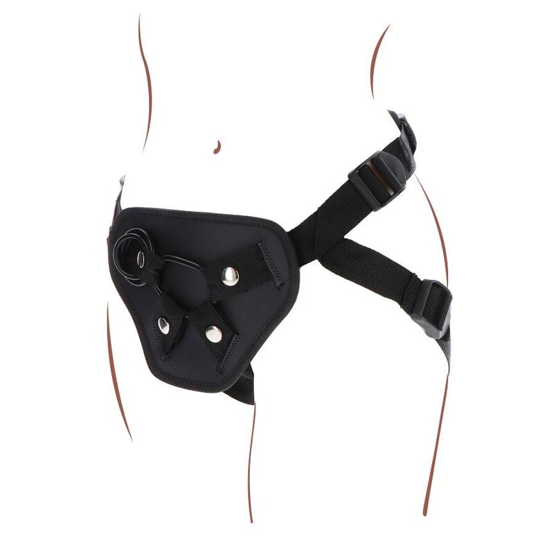 GET REAL - IMBRACATURA DELUXE CON CINTURINO NERO - GET REAL | Lingerie Harness Boutique