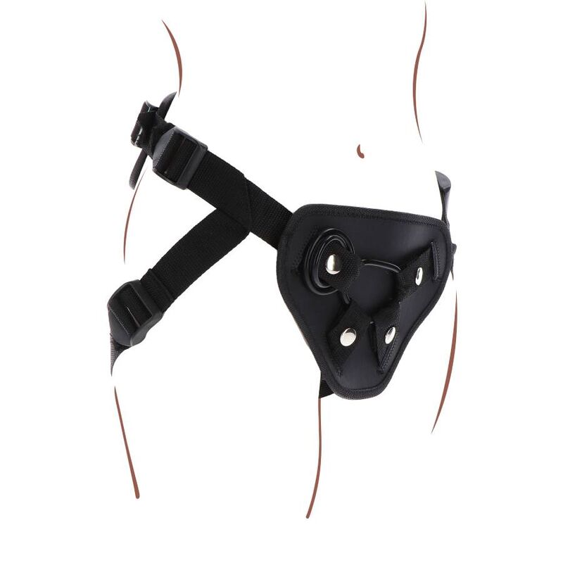GET REAL - IMBRACATURA DELUXE CON CINTURINO NERO - GET REAL | Lingerie Harness Boutique