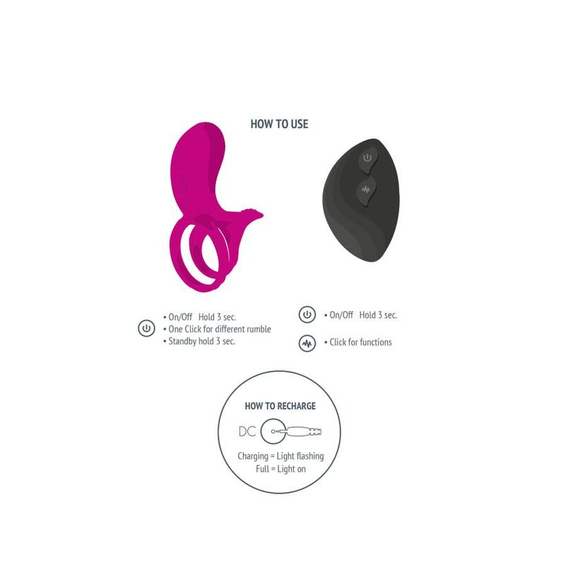 XOCOON - FUCHSIA COUPLE STIMULATOR RING