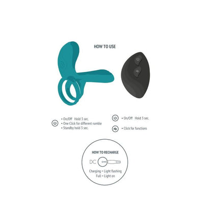 XOCOON - COUPLE VIBRATING RING GREEN