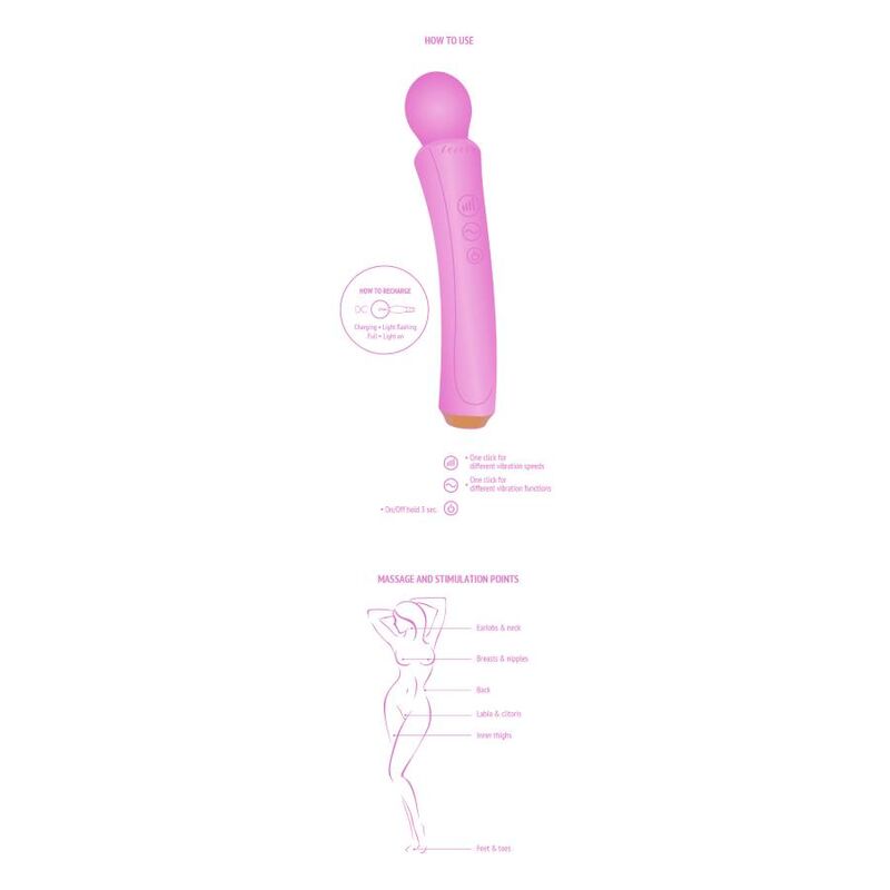 XOCOON - THE FUCHSIA CURVED WAND