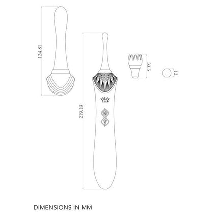 ZALO - BESS 2 CLITORAL MASSAGER BLACK - ZALO | Lingerie Harness Boutique