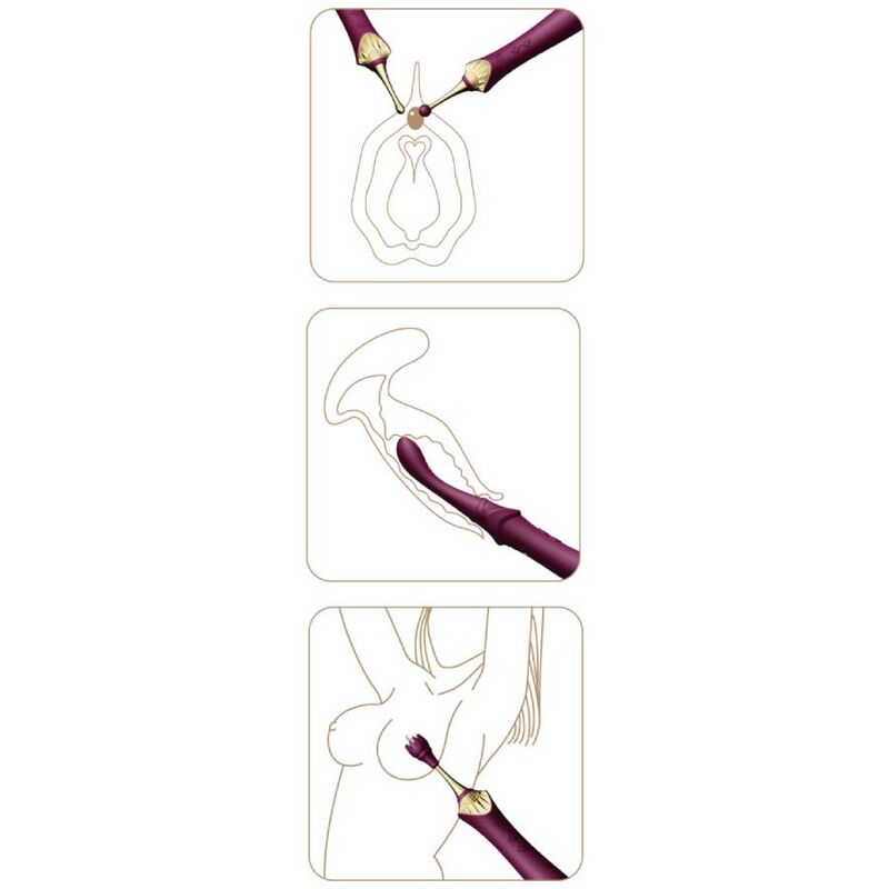 ZALO - BESS 2 CLITORAL MASSAGER BLACK - ZALO | Lingerie Harness Boutique