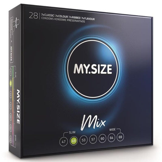 MY SIZE - MIX OF CONDOMS 49 MM 28 UNITS