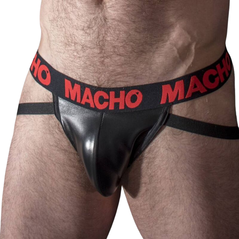 MACHO - MX25RC JOCK ROSSO PELLE XL - MACHO UNDERWEAR | Lingerie Harness Boutique