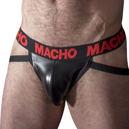 MACHO - MX25RC JOCK ROSSO PELLE XL - MACHO UNDERWEAR | Lingerie Harness Boutique