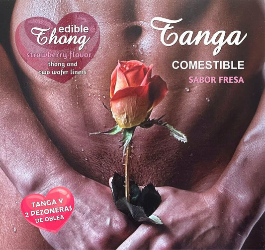 HOTFLOWERS - PERIZOMA UOMO+ 2 CAPEZZE IN WAFER ALLA FRAGOLA /es/pt/en/fr/it/ - HOTFLOWERS | Lingerie Harness Boutique