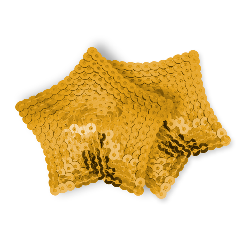 OHMAMA FETISH - GOLD SEQUIN STAR NIPPLE COVERS 