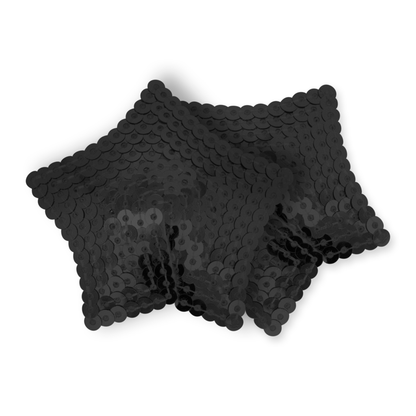 OHMAMA FETISH - BLACK SEQUIN STAR NIPPLE COVERS BLACK