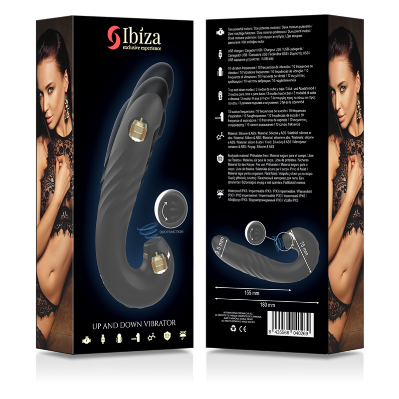 IBIZA - CLIP SU E GIÙ + VIBRATORE + VENTOSA CLITORIDE - IBIZA TECHNOLOGY | Lingerie Harness Boutique