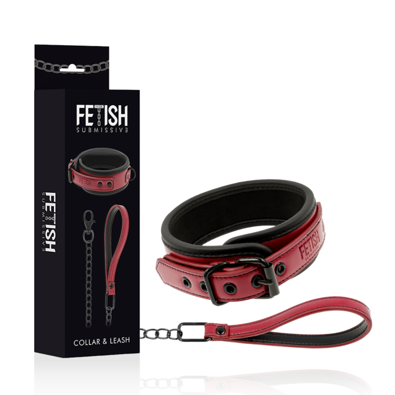 FETISH SUBMISSIVE DARK ROOM - CHAIN ​​NECKLACE WITH NEOPRENE LINING