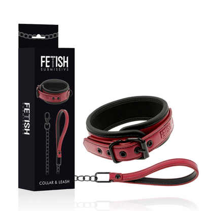 FETISH SUBMISSIVE DARK ROOM - COLLANA A CATENA CON FODERA IN NEOPRENE - FETISH SUBMISSIVE DARK ROOM | Lingerie Harness Boutique