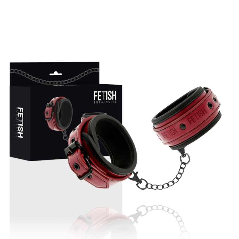 FETISH SUBMISSIVE DARK ROOM - MANETTE VEGAN IN PELLE CON FODERA IN NEOPRENE - FETISH SUBMISSIVE DARK ROOM | Lingerie Harness Boutique