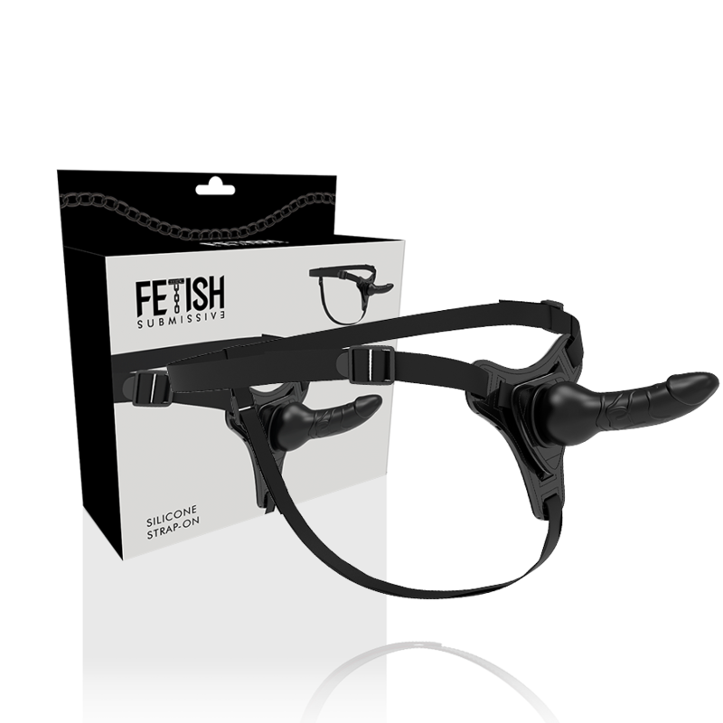 FETISH SUBMISSIVE HARNESS - SILICONE NERO REALISTICO 16 CM - FETISH SUBMISSIVE HARNESS | Lingerie Harness Boutique