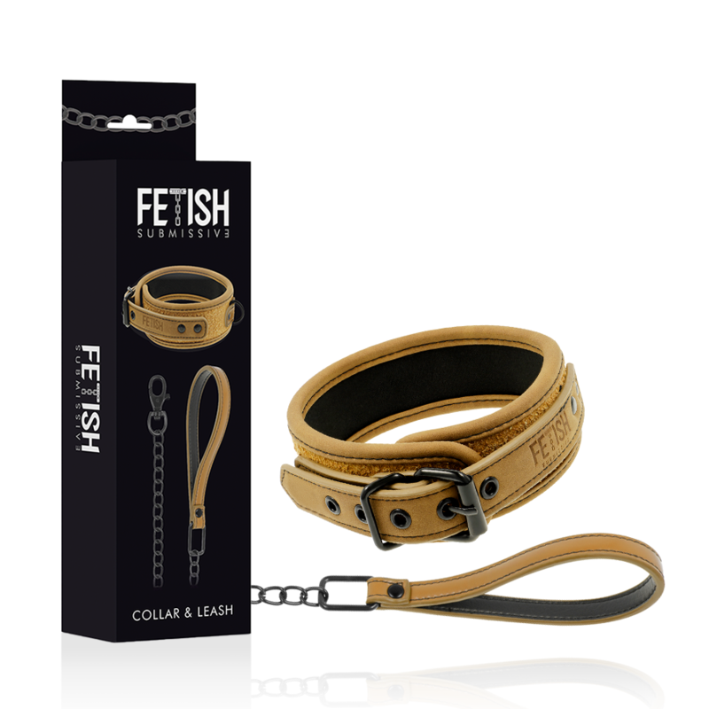 FETISH SUBMISSIVE ORIGIN - COLLANA A CATENA RIVESTITA IN NEOPRENE - FETISH SUBMISSIVE ORIGIN | Lingerie Harness Boutique