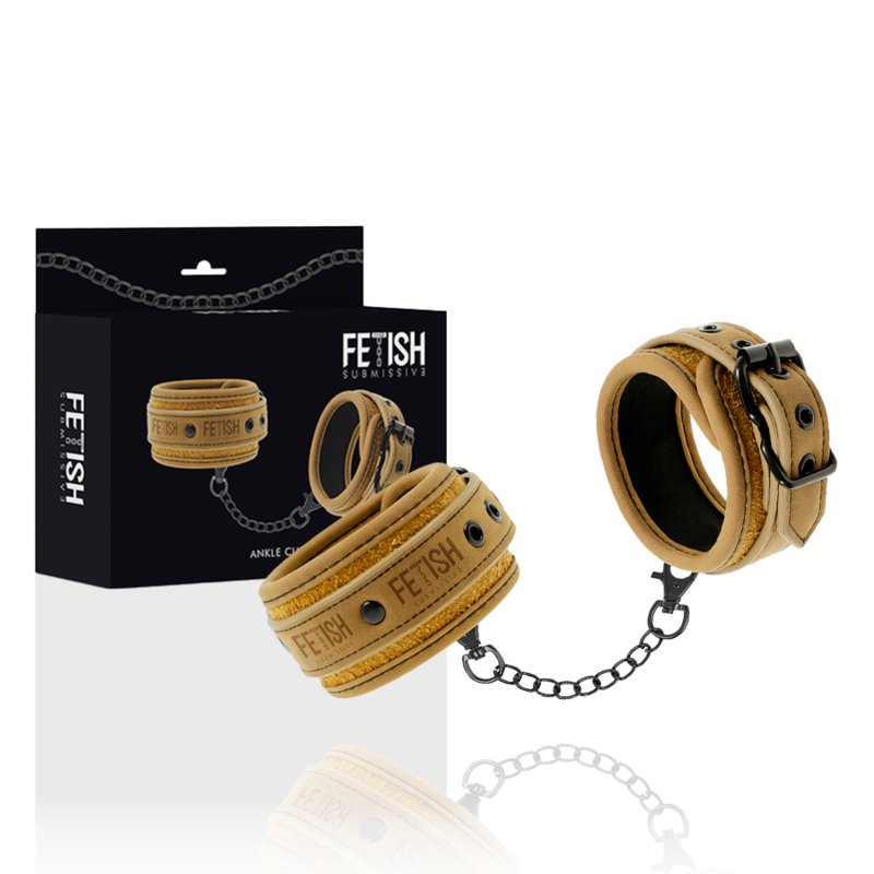FETISH SOTTOMESSA ORIGINE - FODERA IN NEOPRENE MANICOTTI PER CAVIGLIA IN PELLE VEGANA - FETISH SUBMISSIVE ORIGIN | Lingerie Harness Boutique