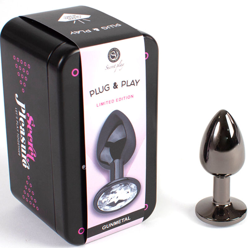 SECRETPLAY - BUTT PLUG GUNMETAL TAGLIA PICCOLA 7 CM - SECRETPLAY TOYS | Lingerie Harness Boutique