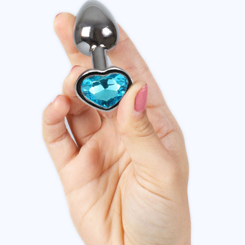 SECRETPLAY - BLUE HEART METAL CAP SMALL SIZE 7 CM