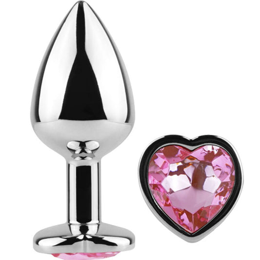 SECRETPLAY - TAPPO IN METALLO FUCSIA CUORE TAGLIA PICCOLA 7 CM - SECRETPLAY TOYS | Lingerie Harness Boutique