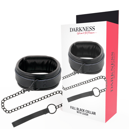 DARKNESS - COLLANA NERA CON CATENA - DARKNESS BONDAGE | Lingerie Harness Boutique