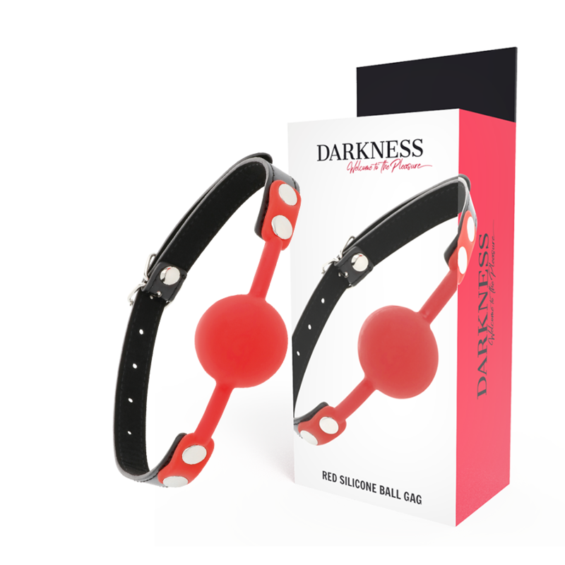 DARKNESS - BAVAGLINO IN SILICONE ROSSO - DARKNESS BONDAGE | Lingerie Harness Boutique