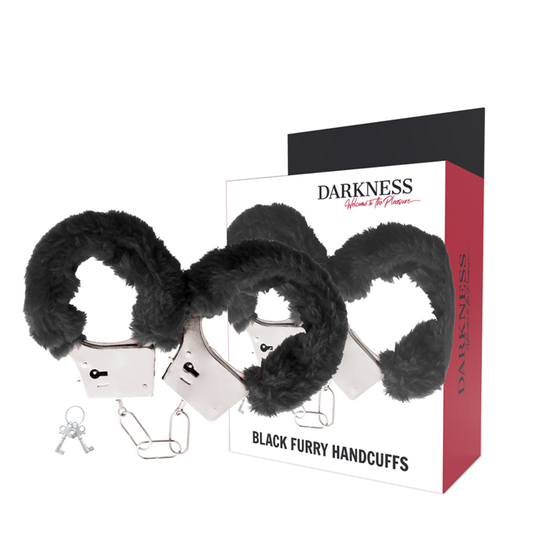 DARKNESS - MANETTE IN METALLO RIVESTITE NERE - DARKNESS BONDAGE | Lingerie Harness Boutique