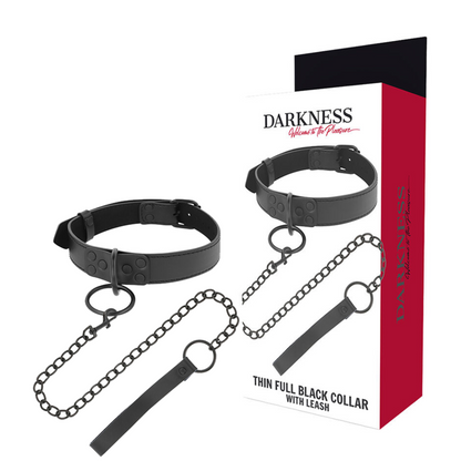 DARKNESS - COLLANA NERA CON CATENA - DARKNESS BONDAGE | Lingerie Harness Boutique
