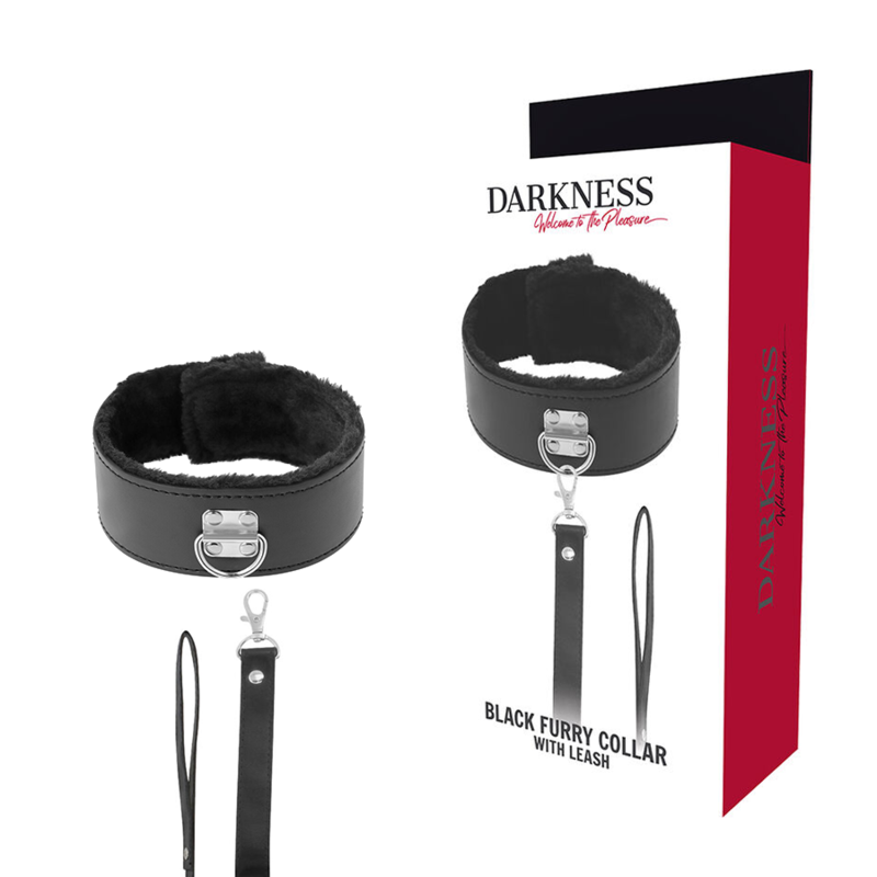 DARKNESS - COLLANA FODERATA CON CATENA IN TITANIO - DARKNESS BONDAGE | Lingerie Harness Boutique