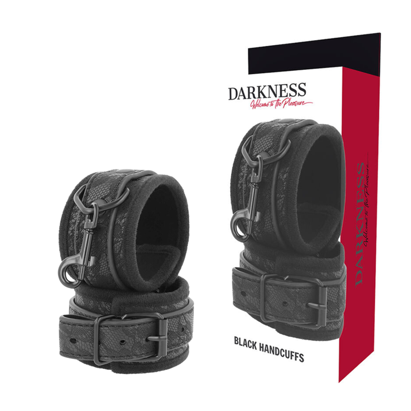 DARKNESS - MANETTE BDSM NERE DI LUSSO - DARKNESS BONDAGE | Lingerie Harness Boutique