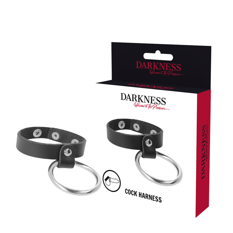 DARKNESS - ANELLO IN METALLO PER PENE E TESTICOLI - DARKNESS BONDAGE | Lingerie Harness Boutique