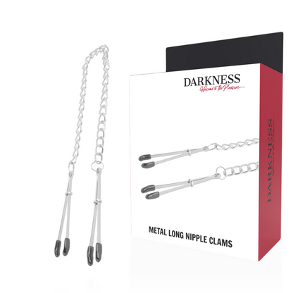 DARKNESS - MORSETTI PER CAPEZZOLI IN METALLO REGOLABILI - DARKNESS SENSATIONS | Lingerie Harness Boutique