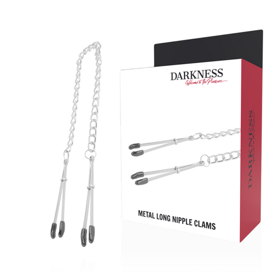DARKNESS - MORSETTI PER CAPEZZOLI IN METALLO REGOLABILI - DARKNESS SENSATIONS | Lingerie Harness Boutique