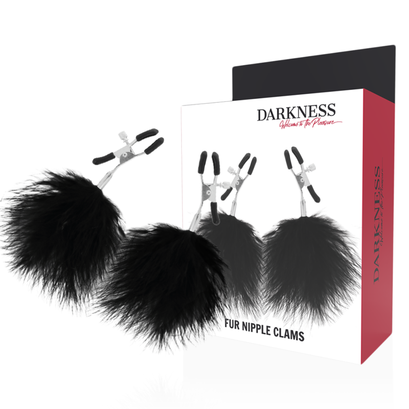 DARKNESS - MORSETTI PER CAPEZZOLI POM-POM 2 - DARKNESS SENSATIONS | Lingerie Harness Boutique