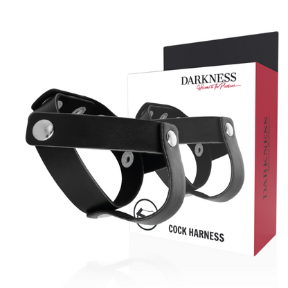 DARKNESS - ANELLO IN PELLE PER PENE E TESTICOLI - DARKNESS SENSATIONS | Lingerie Harness Boutique