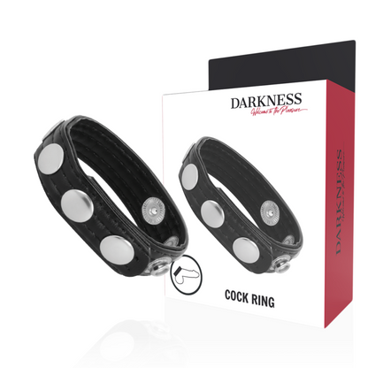 DARKNESS - ANELLO DI EREZIONE IN PELLE - DARKNESS SENSATIONS | Lingerie Harness Boutique