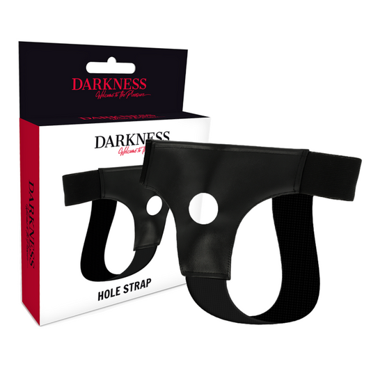 DARKNESS - IMBRAGATURA CON FORO TAGLIA UNICA - DARKNESS SENSATIONS | Lingerie Harness Boutique